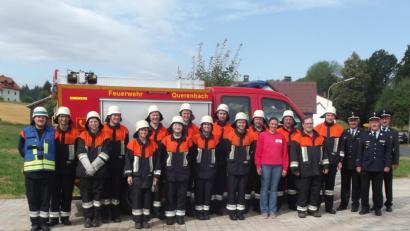Bild: exb
Die erfolgreichen Teilnehmer der Leistungsprüfung der Feuerwehr Querenbach.