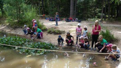Bild: rn
Start zur "Segelregatta" im Stadtwald.