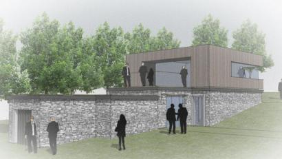 Grafik: Architekturbüro Schöberl
So könnte die Geo-Informationsstelle aussehen, die aus dem ehemaligen Steinhauerhaus am Schlossberg werden soll.