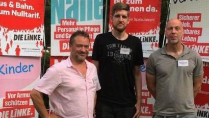 Bild: exb
Sie wollen für die Stadtratsfraktion Die Linke antreten: (von links) Ali Daniel Zant, Johannes Fischer und Marc Oliver Opel.