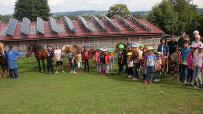 Bild: wro
22 Buben und Mädchen meldeten sich zum Ferienprogramm der Waldershofer Naturfreunde an. In Rodenzenreuth warteten bereits die Familie Wegmann (links) und deren Tiere auf sie.
