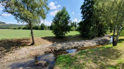 Bild:  Martin Gillitzer
"Bauschutt ähnliches Material" ist am Ufer des Herbstaugrabens eingebaut. Der ursprüngliche, artenreiche Bewuchs ist verschwunden.