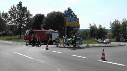 Bild: nic
Zu einem Motorradunfall kam es am Sonntagmittag bei Falkenberg.