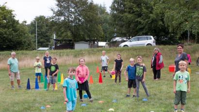 Bild: exb
Mensch ärgere Dich nicht-Spiel beim Ferienprogramm.