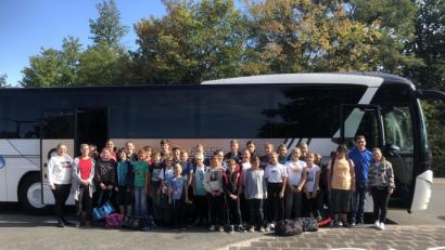 Bild: exb
Die Teilnehmer der Ausflugsfahrt zusammen mit ihren Begleitern.