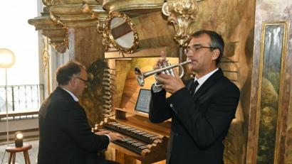 Bild: Petra Hartl
Alberto Bardelloni und Bernhard Müllers beim Abschlusskonzert der Reihe Amberger Orgelkonzerte.