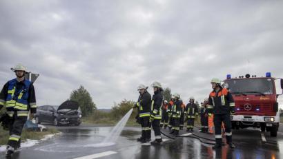 Bild: dtr
Unfall am Freitagmorgen (13.9.) auf der Umgehungsstraße Bärnau, Richtung Plößberg.
