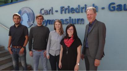 Bild: exb
Johannes Werner begrüßte die neuen Lehrer am Carl-Friedrich-Gauß-Gymnasium.