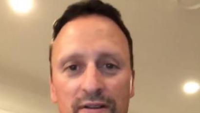 Bild: tk
David Stevens schickt vor dem Legenden-Spiel eine Video-Botschaft aus Kanada nach Amberg. Der ehemalige Stümer hat eine Bitte.