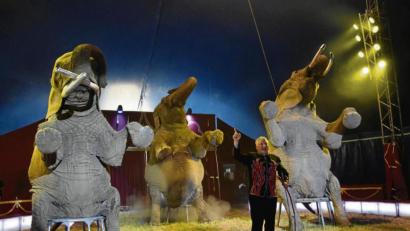 Bild: pmen
Trotz der Querelen im Vorfeld hieß es in Vohenstrauß und Kemnath für den Circus Afrika „Manege frei“. Tierschützer kritisieren das Familienunternehmen vor allem wegen der Haltung seiner Elefanten, die nicht artgerecht sei. Auch für die Amberger Congress Marketing spielte die „schlechte Presse“ eine Rolle bei der Absage des gewünschten Gastspieltermins. Die ablehnende Entscheidung wurde zwar vom Verwaltungsgericht kassiert, der Zirkus kam dann aber trotzdem nicht auf den Dultplatz.
