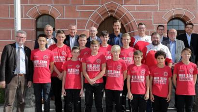 Bild: Wolfgang Steinbacher
Der Empfang der männlichen C-Jugend des HC-Sulzbach-Rosenberg im Rathaussaal
