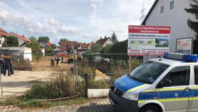 Bild: Alexander Auer
In Regensburg-Schwabelweis ist am Dienstag eine Bombe aus dem Zweiten Weltkrieg gefunden worden.