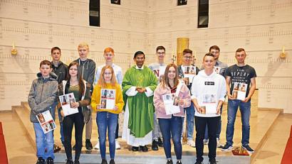Bild: ü
Ein Teil der scheidenden Ministranten der Pfarrei Mariä Himmelfahrt.