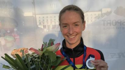 Bild: exb
Marlene Gomez-Islinger zeigte sich nach ihrem erfolgreichen Rennen sichtlich zufrieden.