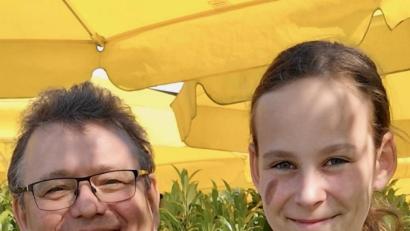 Bild: exb
Janine Herbst und ihr Trainer Benno Elefant.
