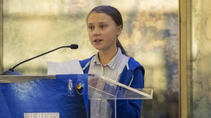 Bild: Mary Altaffer/AP/dpa
Greta Thunberg spricht bei einer Veranstaltung am Rande der 74. Generaldebatte der UN-Vollversammlung.