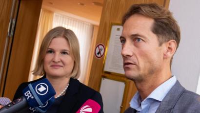 Bild: Sven Hoppe/dpa
Die Vorsitzender der AfD im bayerischen Landtag, Katrin Ebner-Steiner und Ingo Hahn.