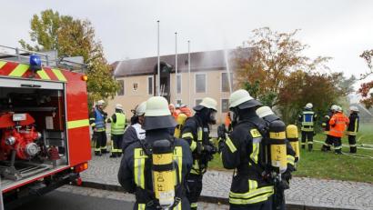 Bild: nib
Die Atemschutzträger waren bei der Übung stark gefordert.