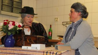 Bild: mfh
Backstuben-Theater in der Bäckerei Fischer.