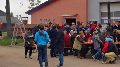 Bild: jml
Rund um das Feuerwehrhaus in Hannersgrün geht es beim Backofenfest rund.