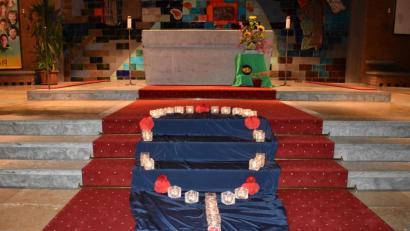 Bild: rgr
In der Friedenskirche betet der Katholische Frauenbund den "Lichtreichen Rosenkranz".