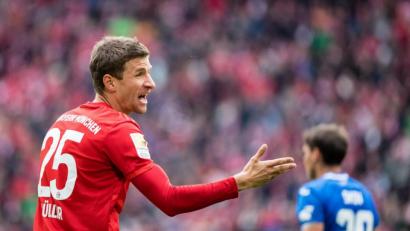 Bild: Matthias Balk
Thomas Müller vom FC Bayern München im Spiel gegen den TSG Hoffenheim am 05.10.2019. Foto: Matthias Balk/dpa