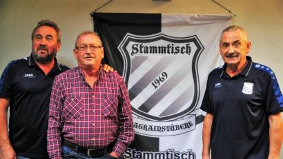 Bild: Friedrich Eberwein/exb
Sie waren schon 1969 dabei, als der Stammtisch gegründet wurde (von links): Hans Mühlbauer, Max Rohrwild und Helmut Birzer.