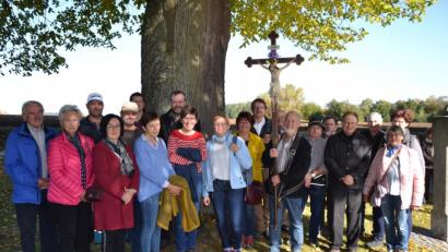 Bild: gi
Eine Trausnitzer Pilgergruppe besuchte das diesjährige Übersetzungsfest in der Wieskirche.