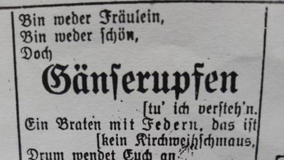 Bild: gis
Allerweltskirwa: Originelle Anzeigen deuten auf die Feierlichkeiten hin.