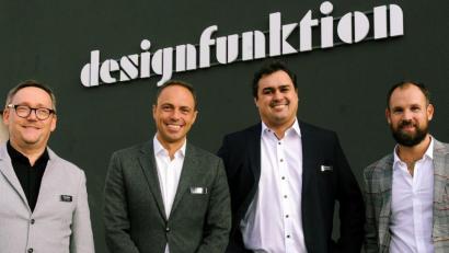 Bild: gf
Die Geschäftsführer der „designfunktion“-Gruppe (von links): Jürgen Schlag, Samir Ayoub, Stefan Grasenhiller und Michael Fillenberg.