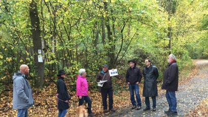Bild: Andreas Royer
Die Abordnung des Verdi-Ortsvereins auf dem Bergbaupfad.