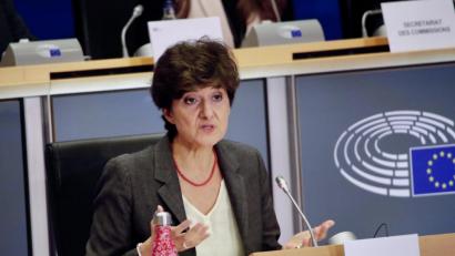 Bild: Olivier Matthys
Sylvie Goulard, designierte EU-Kommissarin für den Binnenmarkt, beantwortet Fragen während ihrer Anhörung im Europäischen Parlament. Das Europaparlament hat die Kandidatin des französischen Präsidenten Emmanuel Macron für die neue EU-Kommission abgelehnt.