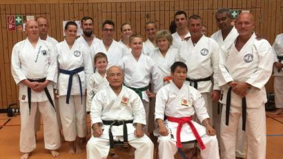 Bild: exb
Die Pfreimder nahmen an einem Seminar mit Karate-Großmeistern teil.