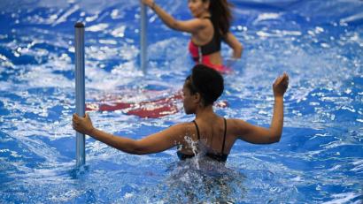 Bild: agentur_dpa/Ina Fassbender
Wasser ist längst nicht mehr nur zum Schwimmen da. Es gibt kaum eine Sportart, die nicht unter Wasser gemacht werden kann.