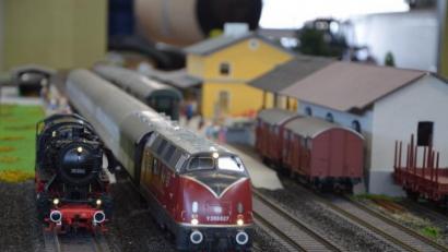 Bild: exb
Die Spur-1-Anlage im Maßstab 1:32 zeigt den Bahnhof Windischeschenbach.