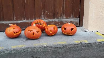 Bild: exb
Kürbisgesichter - die Werke der Kinder