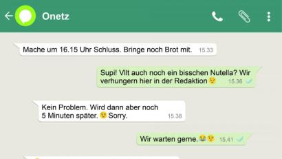 Bild: nt/az
Immer wieder erreichen die Online-Redaktion Nachrichten per Whatsapp, die eigentlich für jemand anderen gedacht waren.