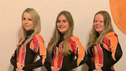 Bild: hl
Larissa Sollfrank, Jessica Suttner und Katharina Baumann (von links) vom Waldecker Carnevalverein treten in dieser Session auch mit der Oberfrankengarde auf.