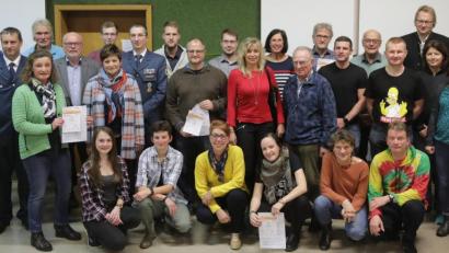Bild: Wolfgang Steinbacher
Die erfolgreichen Sportler stellten sich zum Gruppenbild.