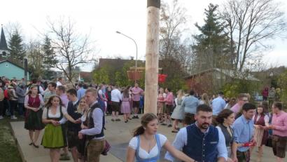 Bild: bk
Das muss den Thansüßern erst einmal wer nachmachen: 21 Paare, so viele wie noch nie, tanzen heuer um den Kirwabaum.