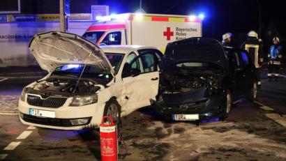 Bild: wro
Zwei Verletzte gab es bei einem Unfall in Wiesau.