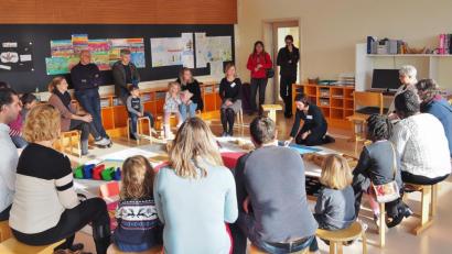 Bild: Bühner
Wie Kinder in der Montessori-Schule lernen wurde den Besuchern am Tag der offenen Tür gezeigt.