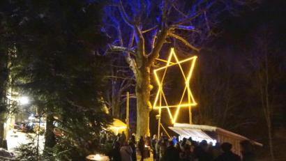 Bild: mmj
Der Stern leuchtet am Samstag und Sonntag, 7./8. Dezember, beim "Advent im Wald" am Eulenberg.