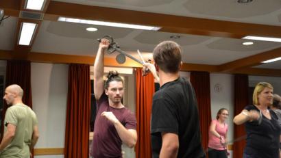 Bild: olr
Beim Bühnenkampf-Seminar mit Tamás Mester.