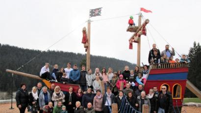 Bild: rgr
Die Kolpingsfamilie Grafenwöhr beim Familienwochenende im Lamer Winkel.