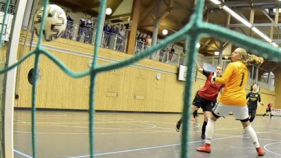 Bild: Hubert Ziegler
Die Torhüterin des SV 67 Weinberg musste diesen Schuss der Theuernerin Nadine Lang passieren lassen.