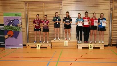 Bild: Christopher Dotzler
ranziska Brickl und Cathrin Singer (DJK Ettmannsdorf/ TTC Rugendorf/) besiegten im Finale Milena Burandt und Marlene Gruber (DJK Ettmannsdorf/TSV Schwabhausen) Mit 3:1.