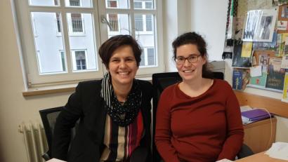 Bild: exb/Susanne Götte
Gisela Baur-Pająk (rechts) ist die Nachfolgerin von Tanja Fichtner auf der Projektstelle für Gedenken und Versöhnung. Sie organisiert Deutsch-Tschechische Begegnungen für Kinder und Jugendliche.