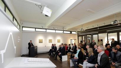 Bild: Wolfgang Steinbacher
In der Zweigstelle des Stadtmuseums mit dem Namen "Erlebnis Glaskathedrale Amberg" erfahren die Architektur-Interessierten alles zur Geschichte und Gegenwart der Glashütte. Der Ausstellungsraum wurde im Mai 2019 eröffnet.