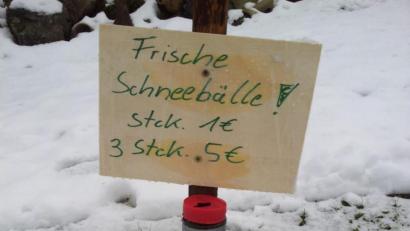 Bild: soj
Schneebälle zum Verkauf